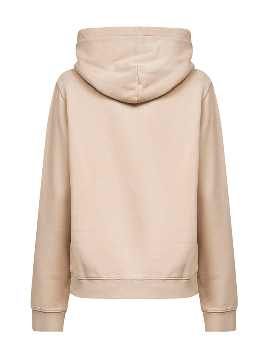 Beige logo lettering Virginia hoodie