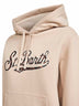 Felpa con cappuccio Virginia beige con lettering logo
