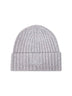 Grey ribbed wool Wengen beanie