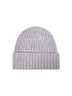 Grey ribbed wool Wengen beanie