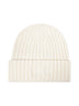 Off-white ribbed wool Wengen beanie