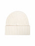 Off-white ribbed wool Wengen beanie