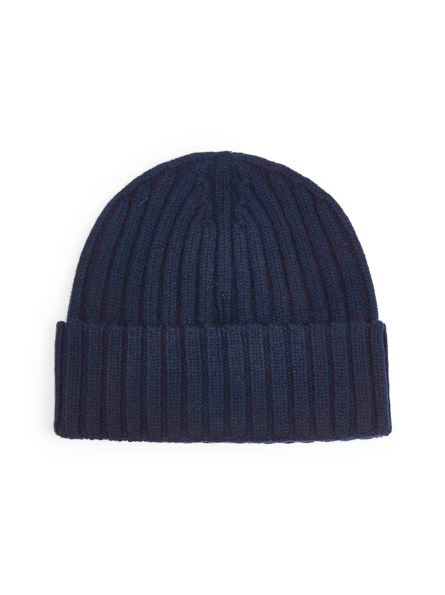 Blue ribbed wool Wengen beanie