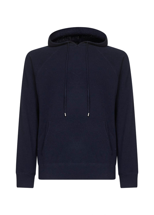 Blue wool knit Willbur hoodie