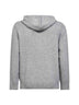 Felpa con cappuccio Wood in maglia di misto lana grigia