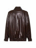 Burgundy eco-leather jacket