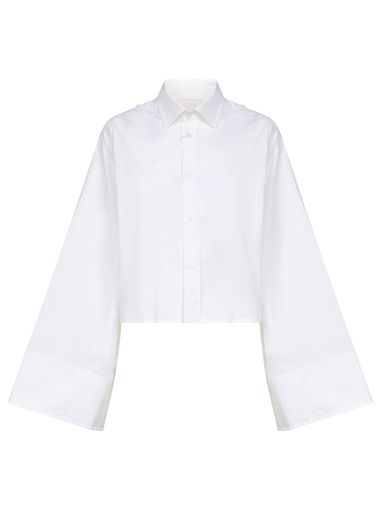White cotton deconstructed shirt
