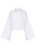 White cotton deconstructed shirt