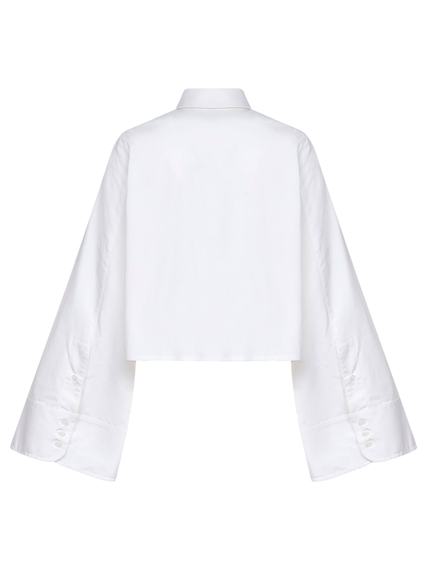White cotton deconstructed shirt