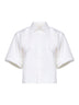 White cotton deconstructed shirt