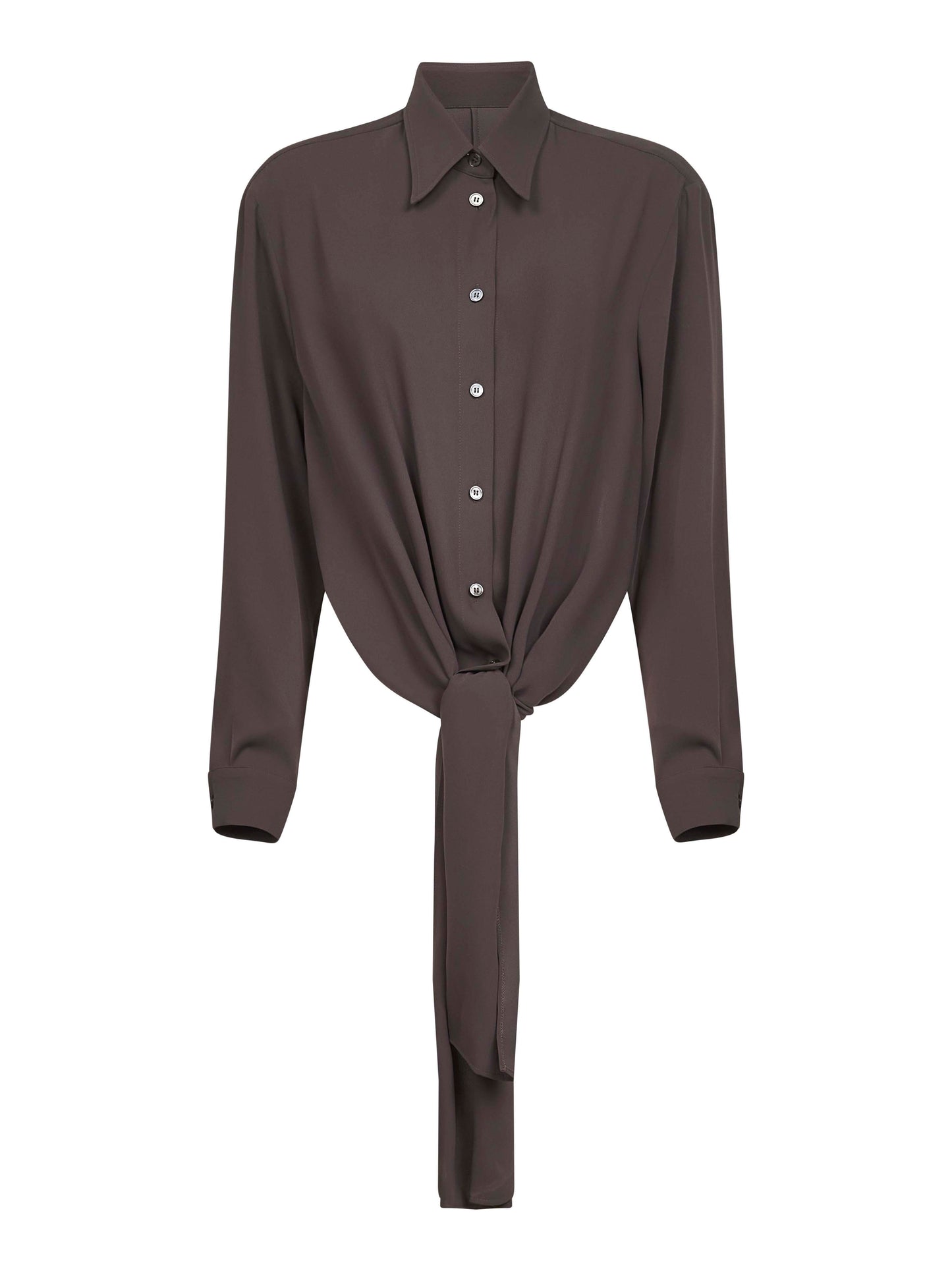 Brown dual-wear shirt