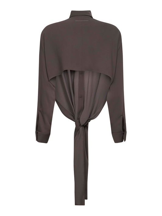 Brown dual-wear shirt