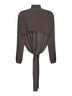 Brown dual-wear shirt