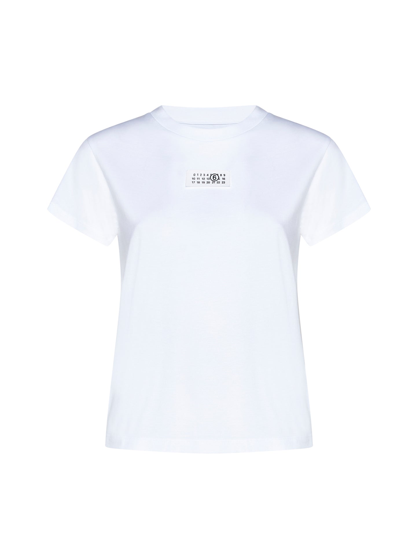 White cotton jersey T-shirt