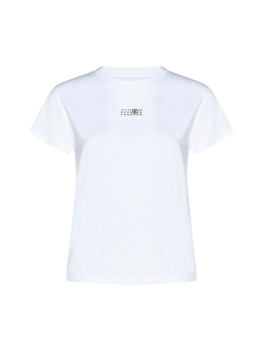 White cotton jersey T-shirt