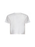White jersey cropped numeric signature T-shirt