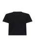 Black jersey cropped numeric signature T-shirt