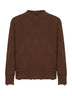 Maglione in misto lana marrone