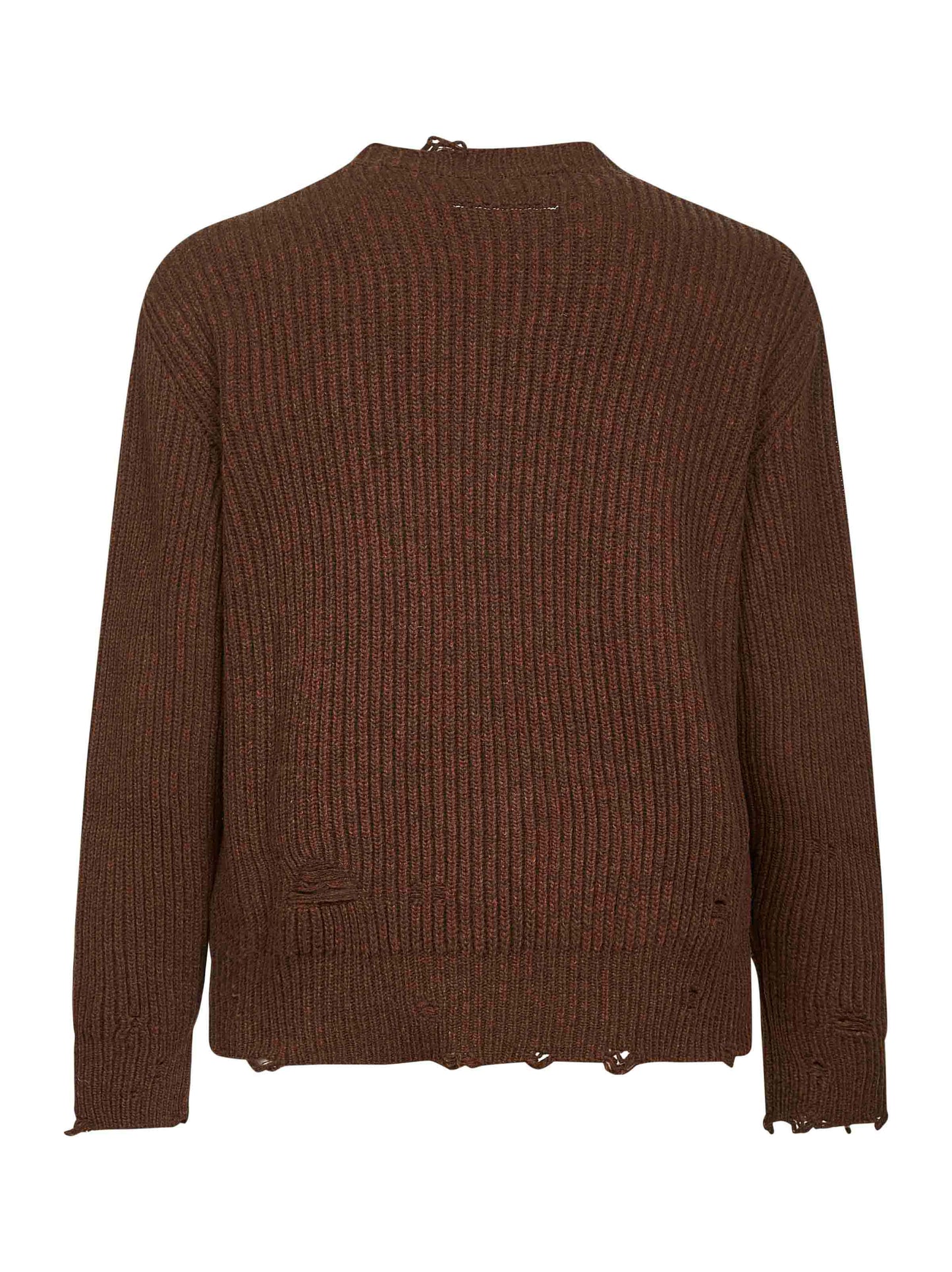 Maglione in misto lana marrone