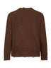 Maglione in misto lana marrone