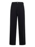Black jersey five-pocket trousers