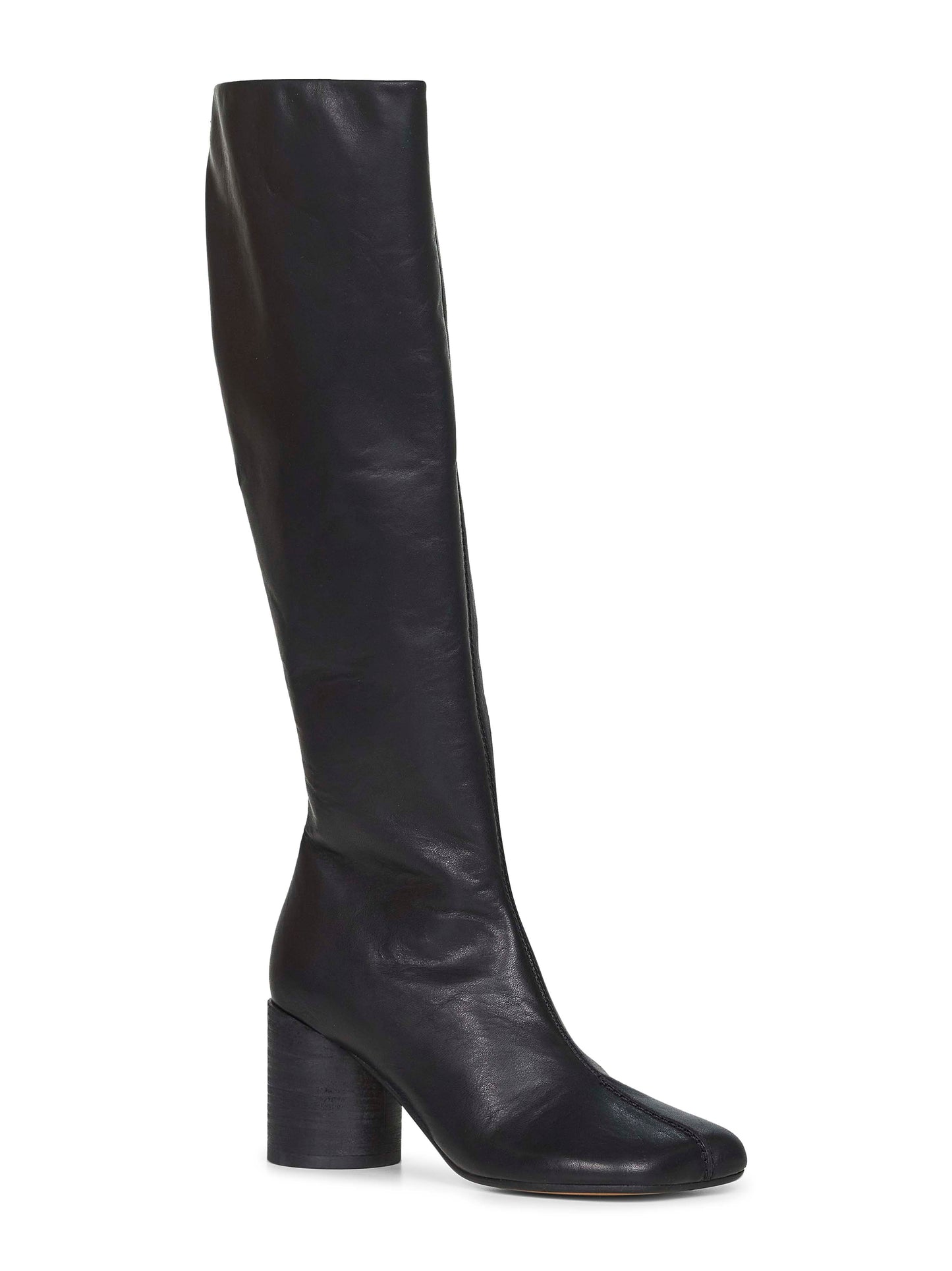 Black leather Anatomic Stitch boots