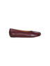 Burgundy stitch-out leather ballet flats