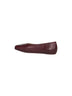 Burgundy stitch-out leather ballet flats