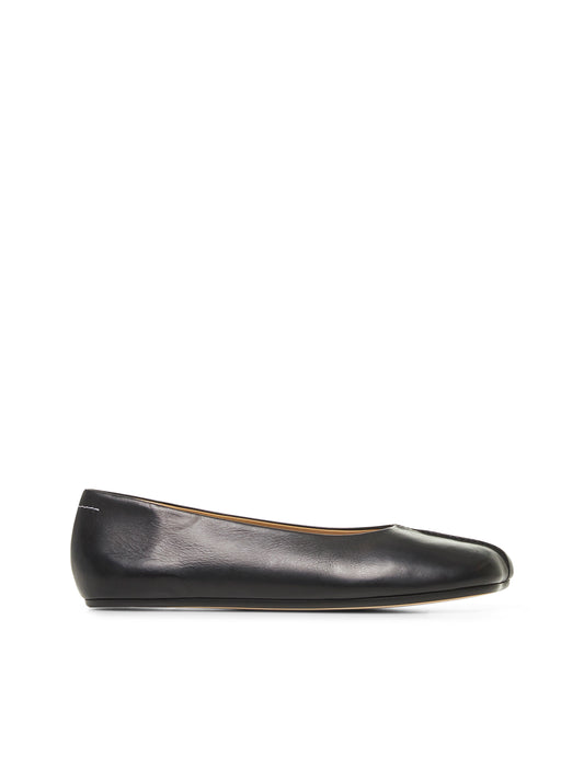 MM6 Stitch-Out Leather Ballerina