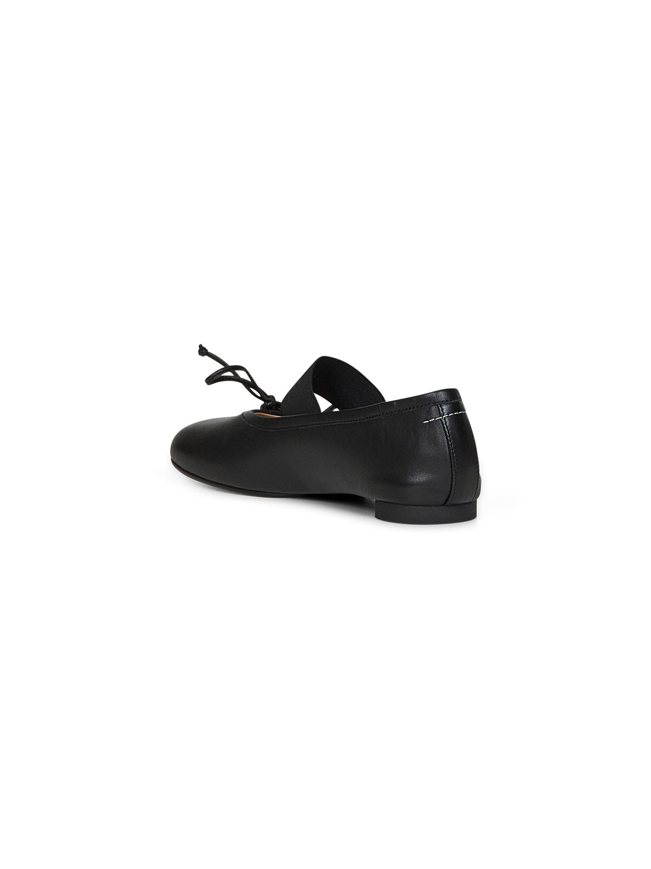 Ballerine Anatomic Numeric in pelle nera MM6