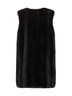 Brown faux fur minidress