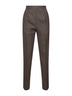 Pantaloni in tela di lana vergine marrone