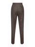 Pantaloni in tela di lana vergine marrone