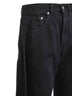 Black denim straight leg jeans