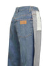 Jeans a gamba dritta in denim di cotone blu