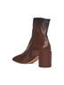 Brown gradien-effect leather anatomic ankle boots