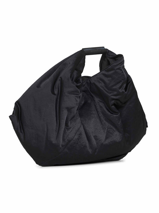 Black Japanese draped tote bag