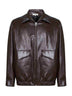 Giacca bomber in ecopelle bordeaux