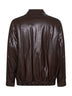 Giacca bomber in ecopelle bordeaux