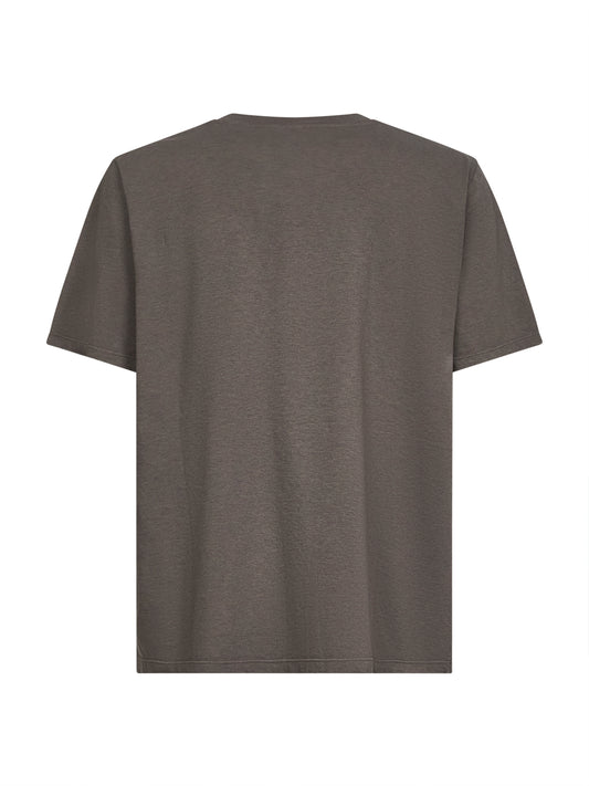 Taupe jersey numeric signature T-shirt
