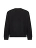 Felpa in cotone nero con numeric signature MM6