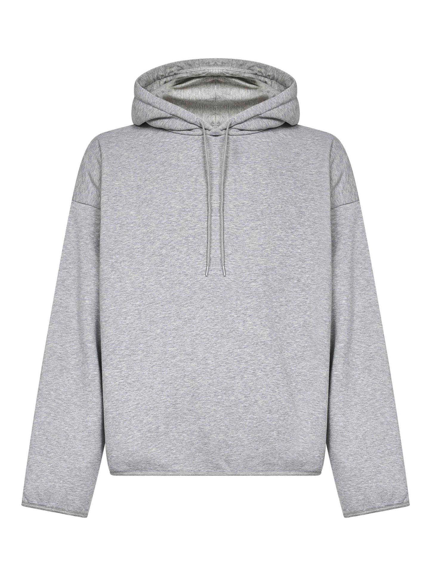 Felpa con cappuccio in jersey grigio