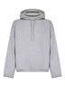Felpa con cappuccio in jersey grigio