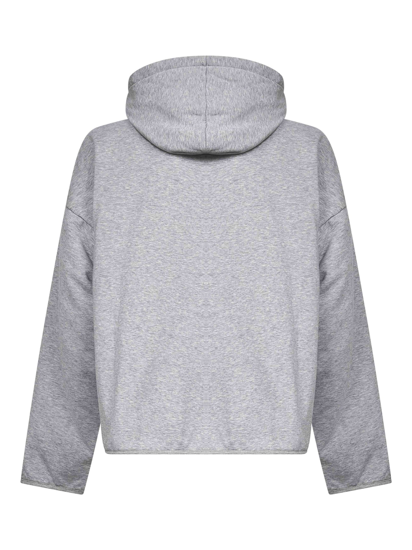 Felpa con cappuccio in jersey grigio