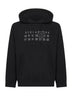 Black cotton numeric hoodie
