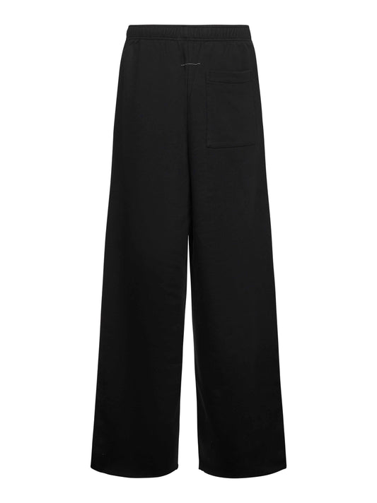 Pantaloni in jersey di cotone nero
