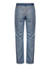 Jeans effetto al rovescio in denim blu