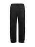 Black cotton denim straight leg jeans