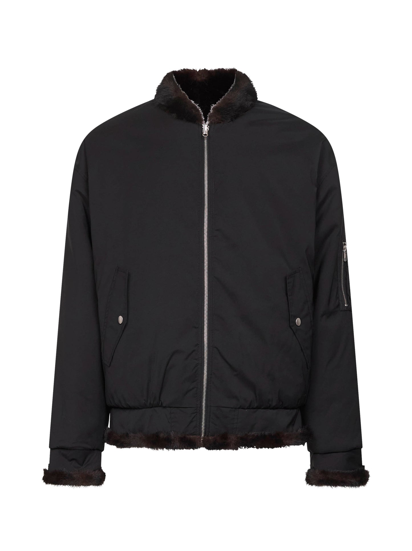 Giacca bomber reversibile nera