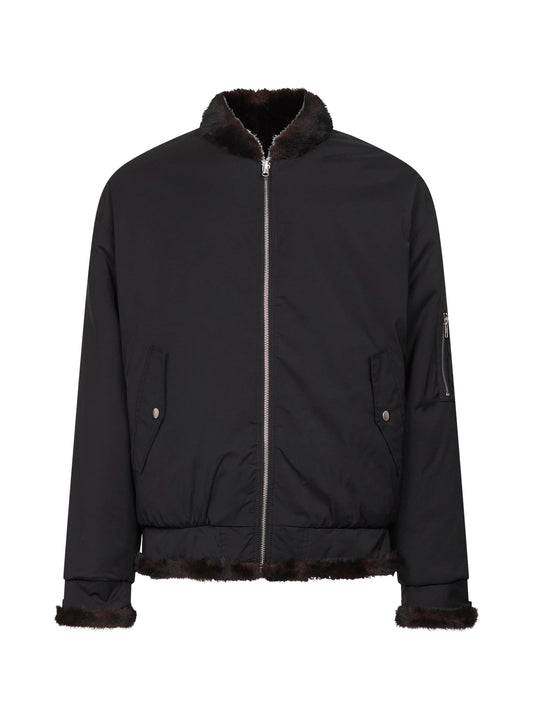Giacca bomber reversibile nera